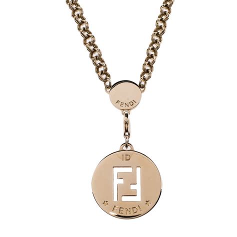 fendi identification charm necklace|fendi forever necklace.